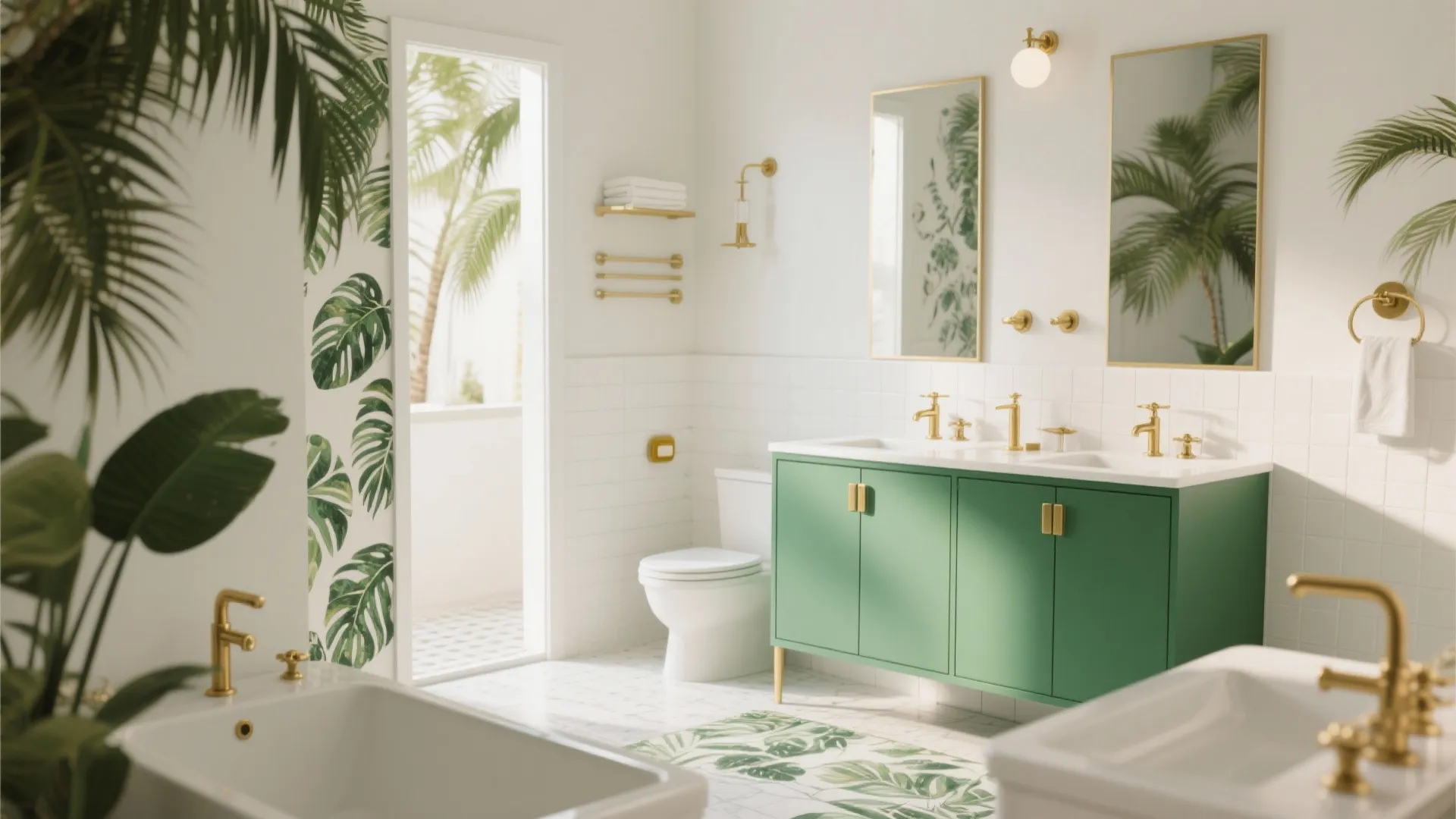 8. Green & White Color Scheme