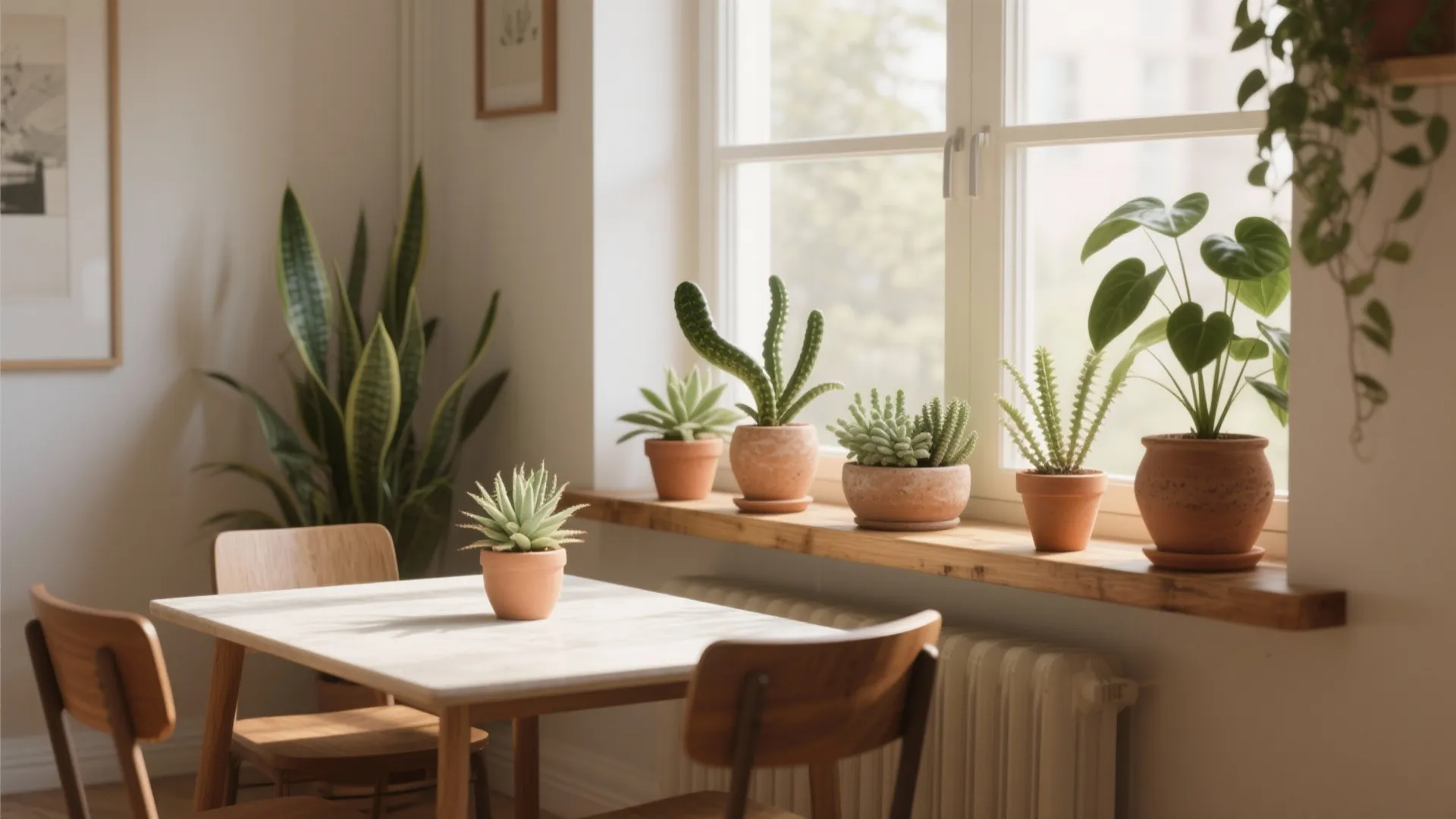 5. Create a Green-Lined Window Ledge for Freshness