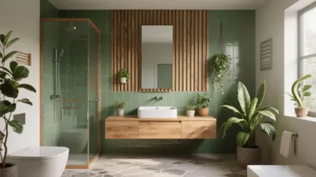 5 Green & Wood Bathroom Ideas