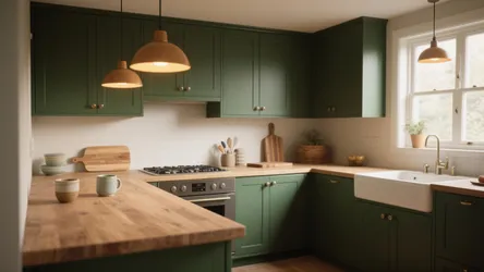 5 Green Kitchen Ideas with Wood Worktops
