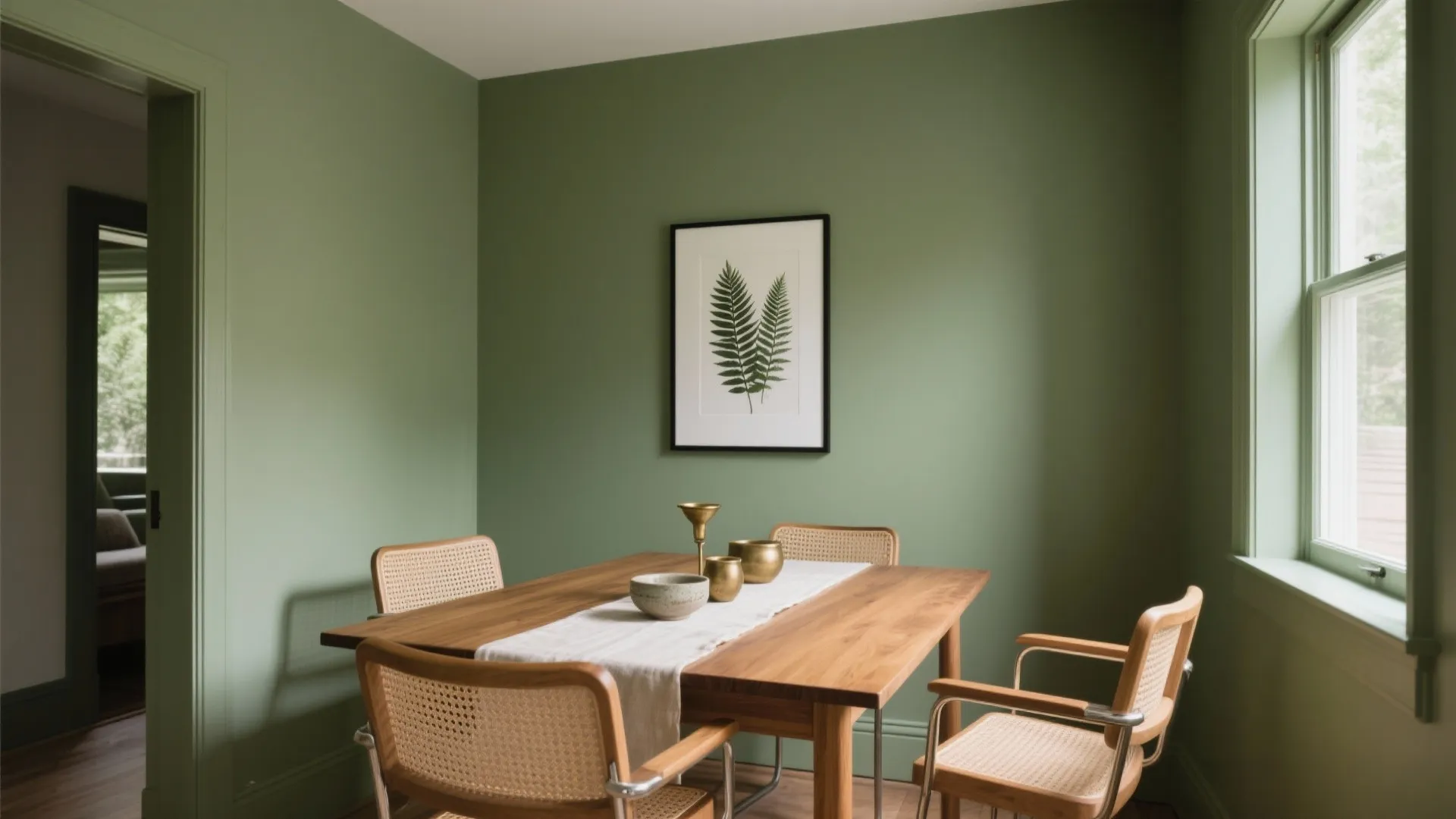 Nature Greens and Wood Accents