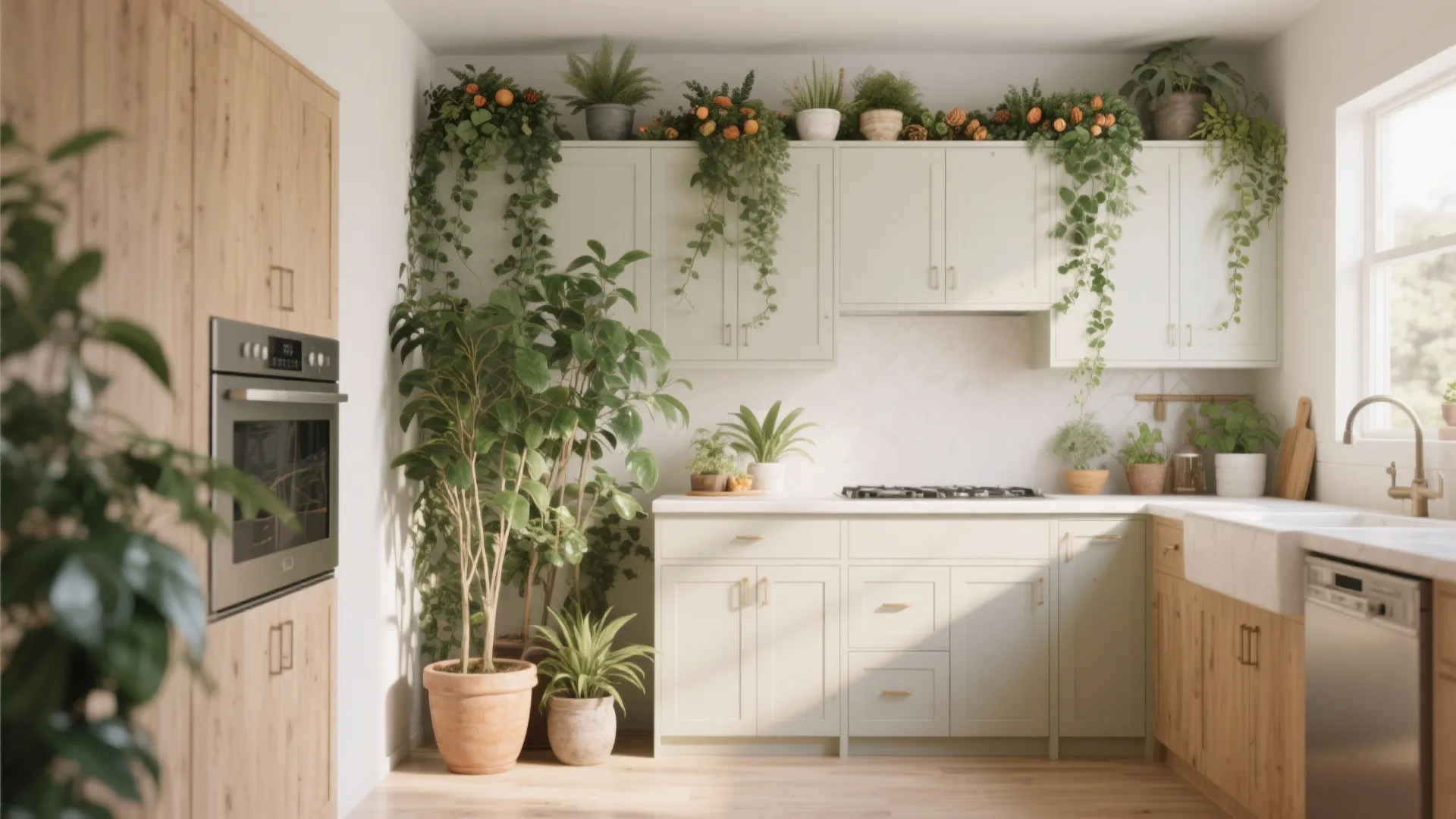 1. Style With Greenery