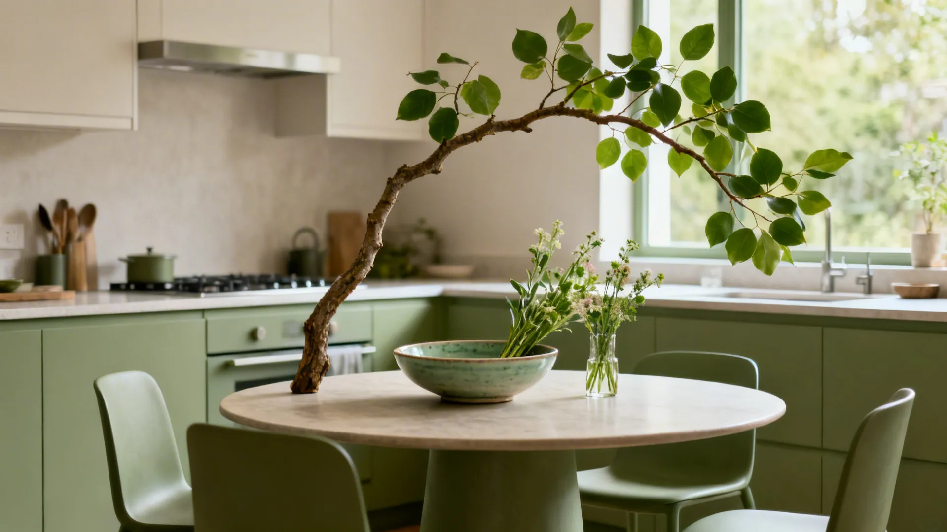 Greenery Sculptures and Fresh Stems