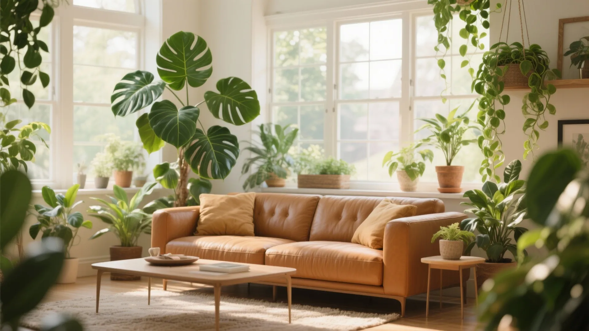 6. Lush Greenery for Fresh Contrast