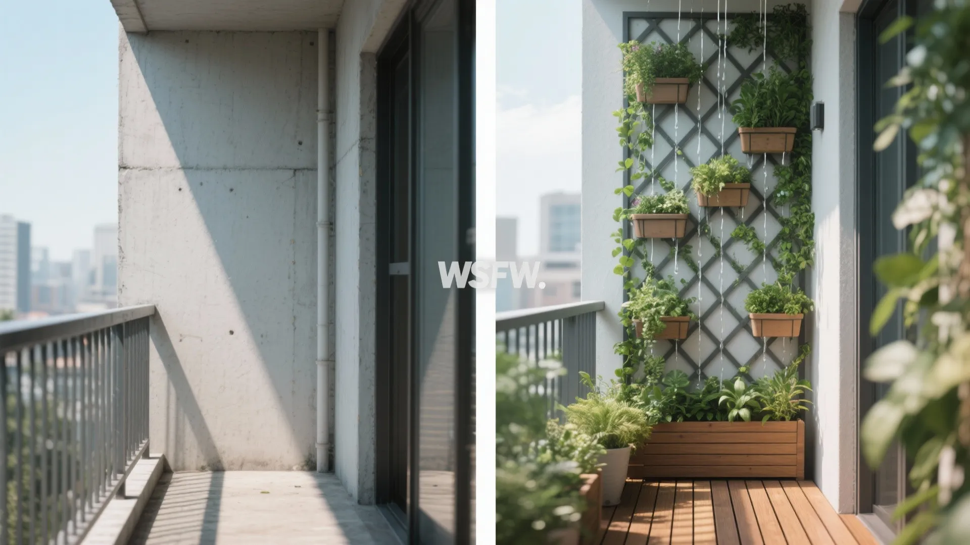 Vertical greenery for tiny balconies