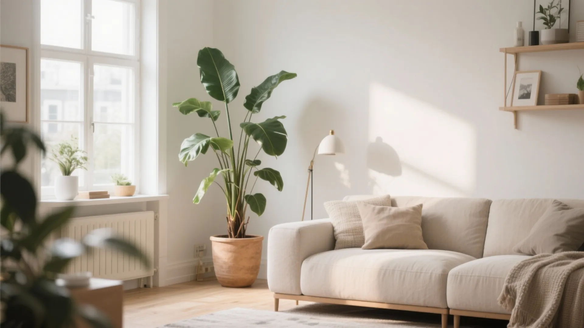 10. Greenery for Soft Contrast