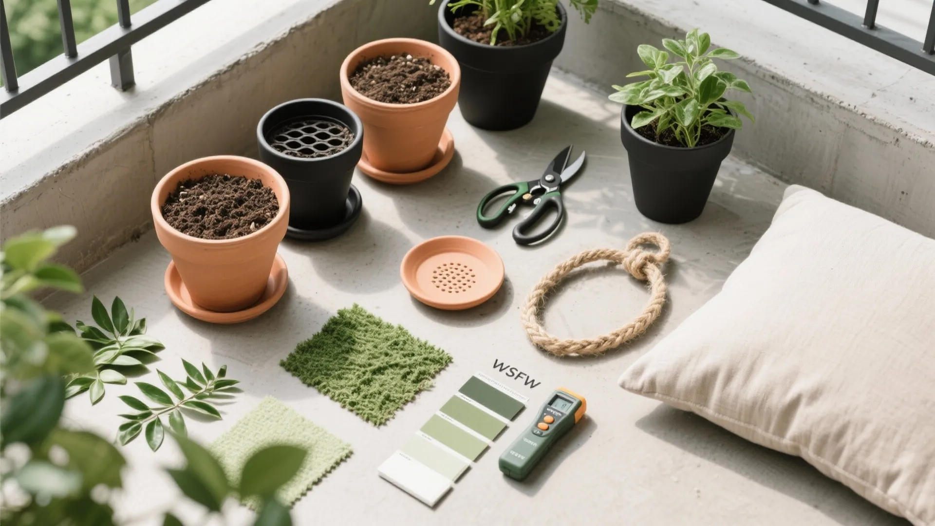 2) Corner swing nook with layered greens