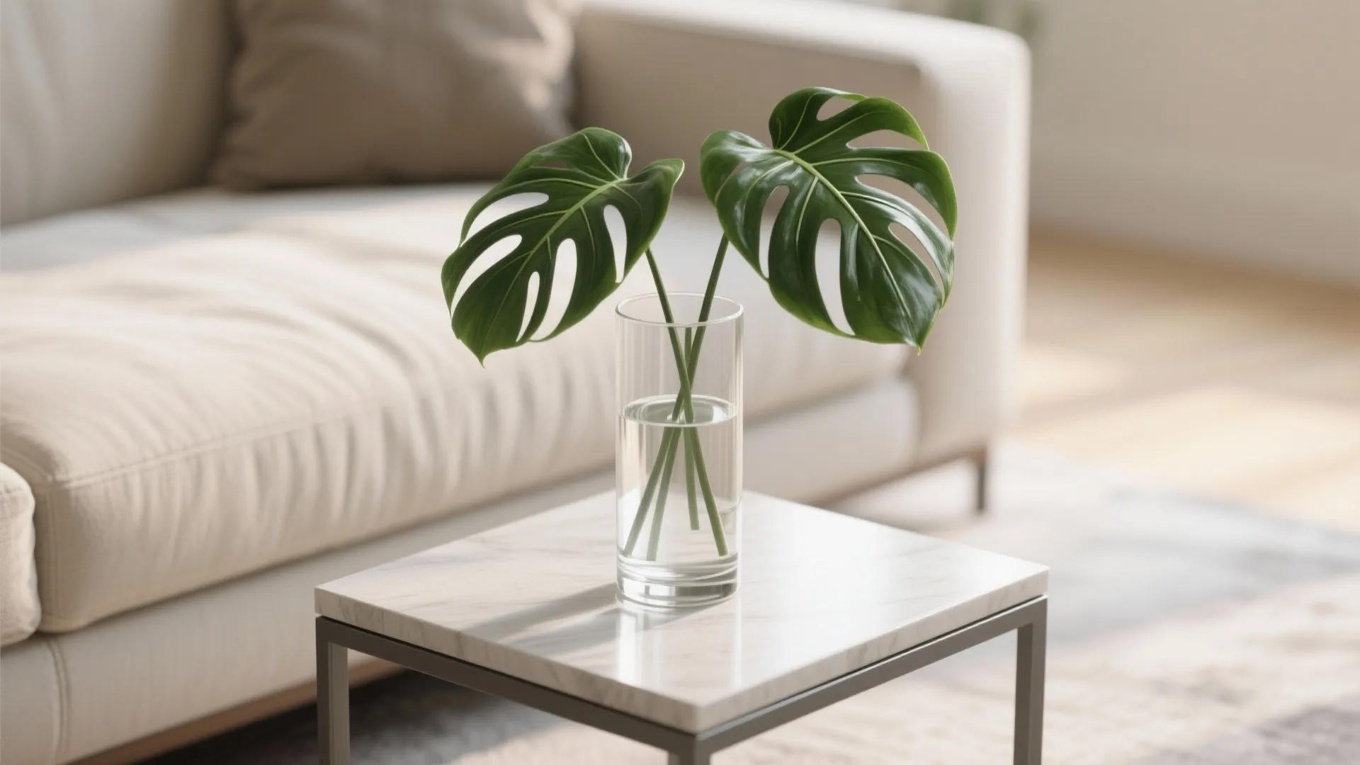 3. Greenery in Glass Vessels