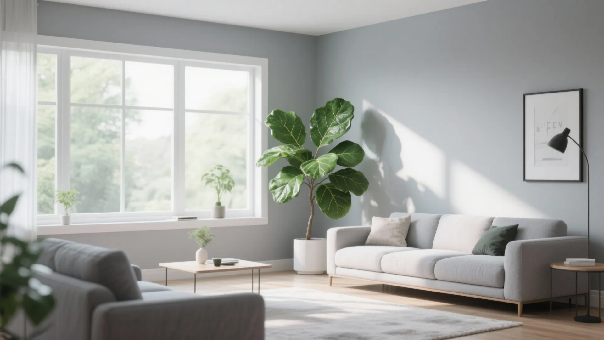 8. Silver Gray with Natural Greenery