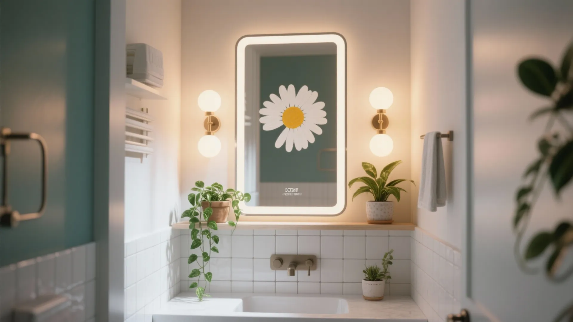 Greenery, Lighting, and Mirrors