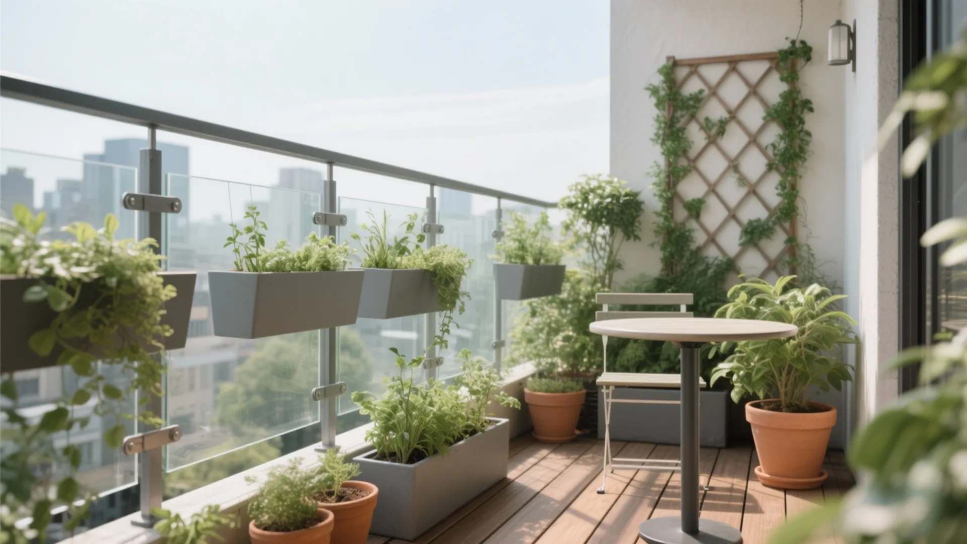 Greenery + Glass: Biophilic Balcony Micro-Oasis
