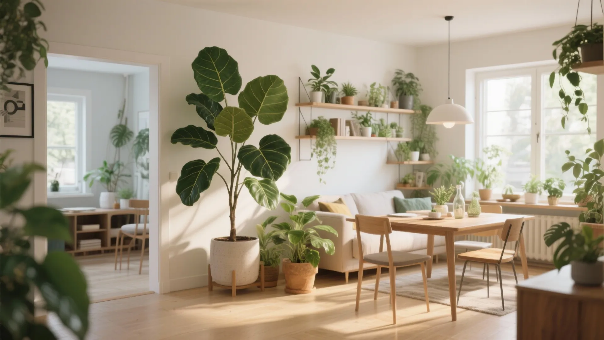 10. Greenery for a Lively Atmosphere