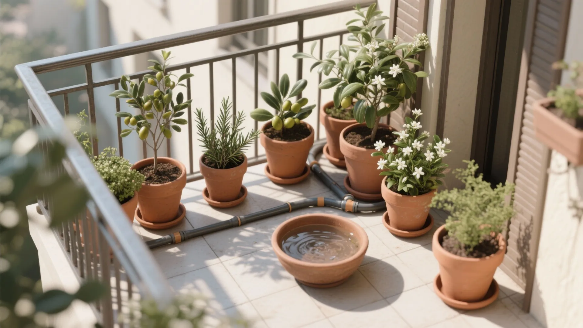 Greenery and a Gentle Water Element