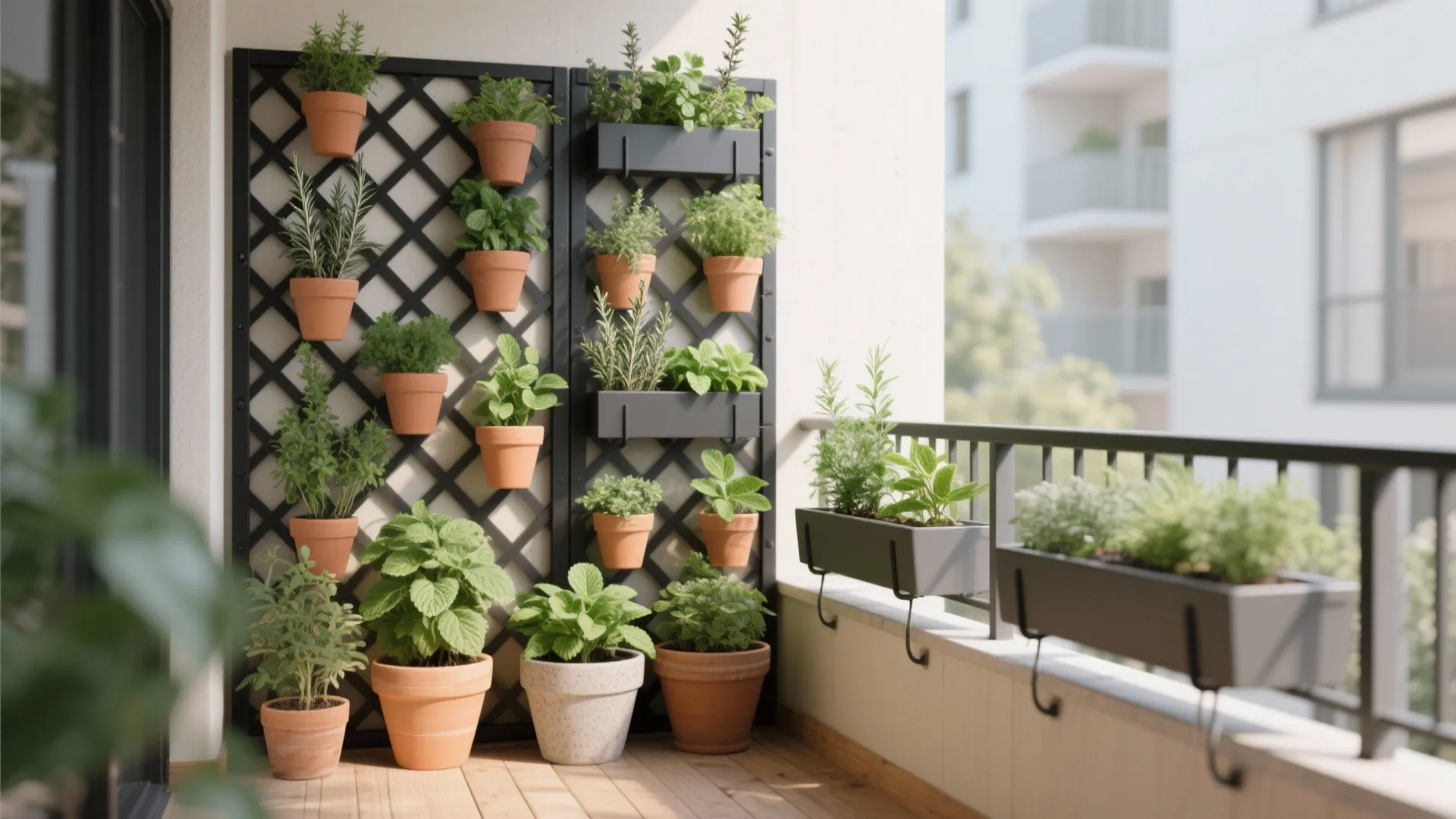 Vertical Greenery Wall and Rail Planters