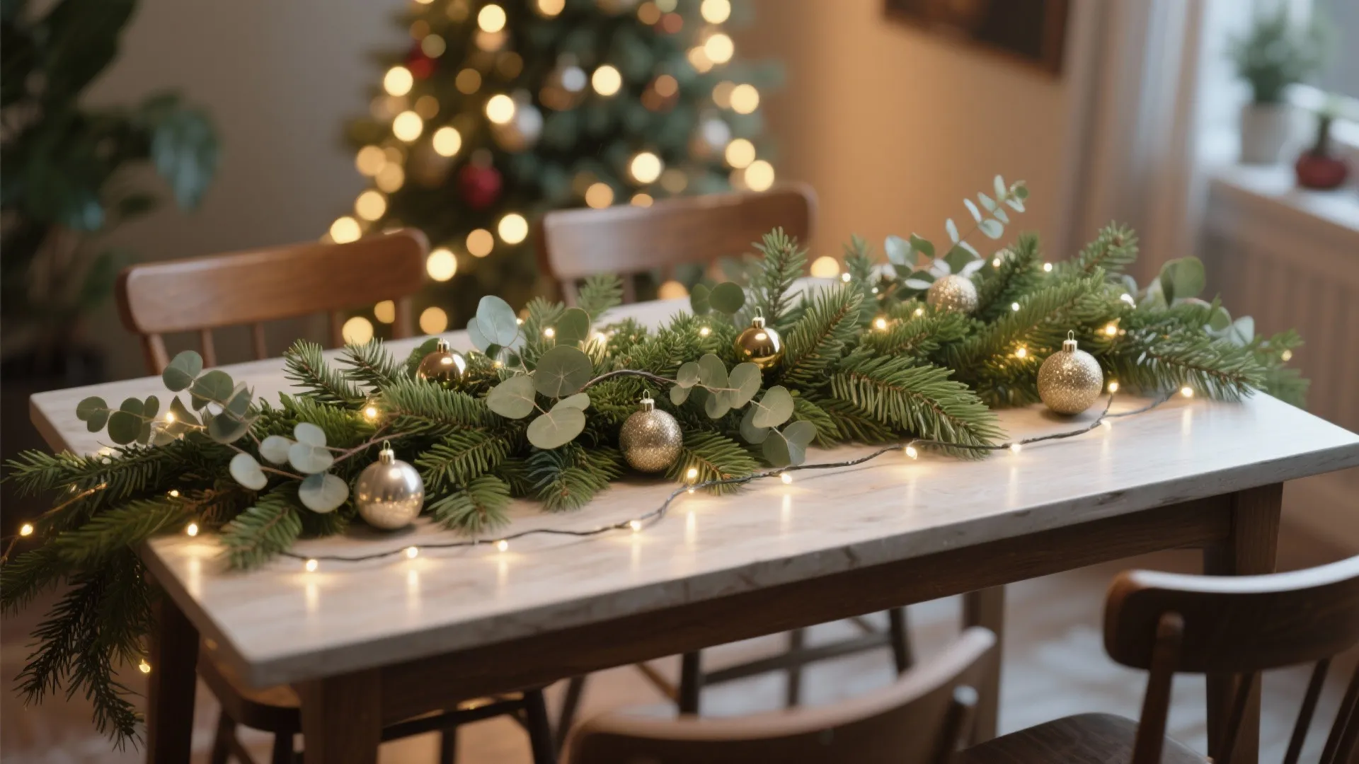 1. Layered Greenery Runner