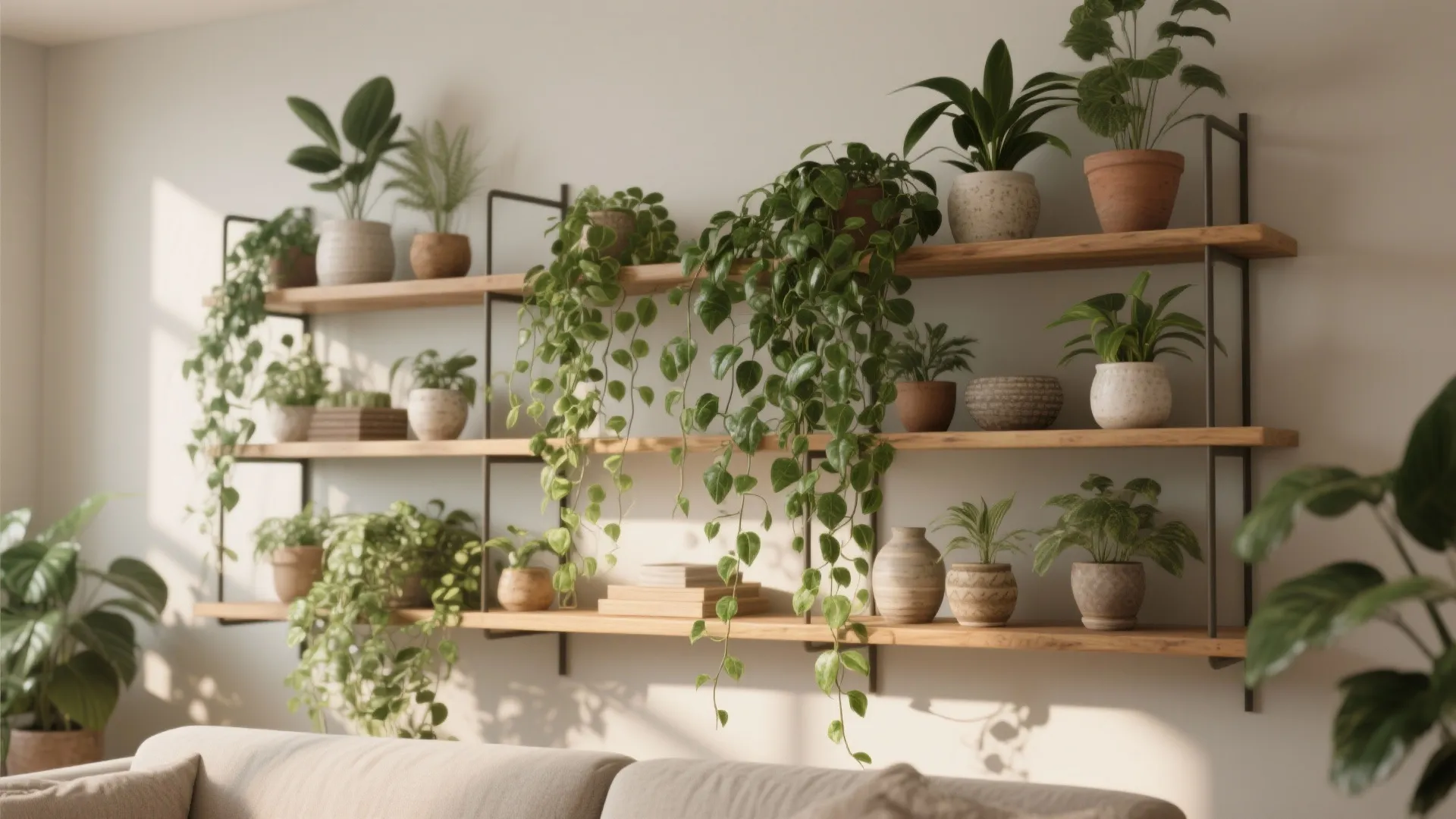 Greenery Shelf Arrangement