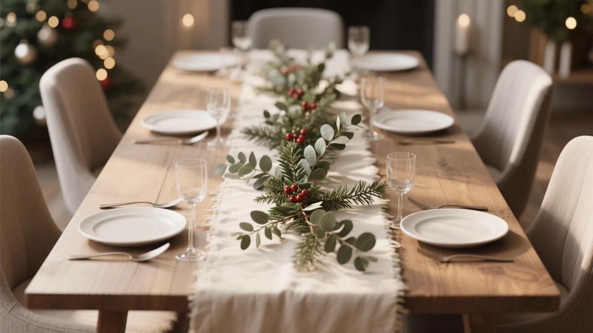 6. Table Runner of Greenery