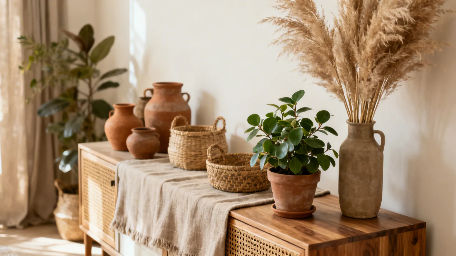 3. Greenery and Natural Textures