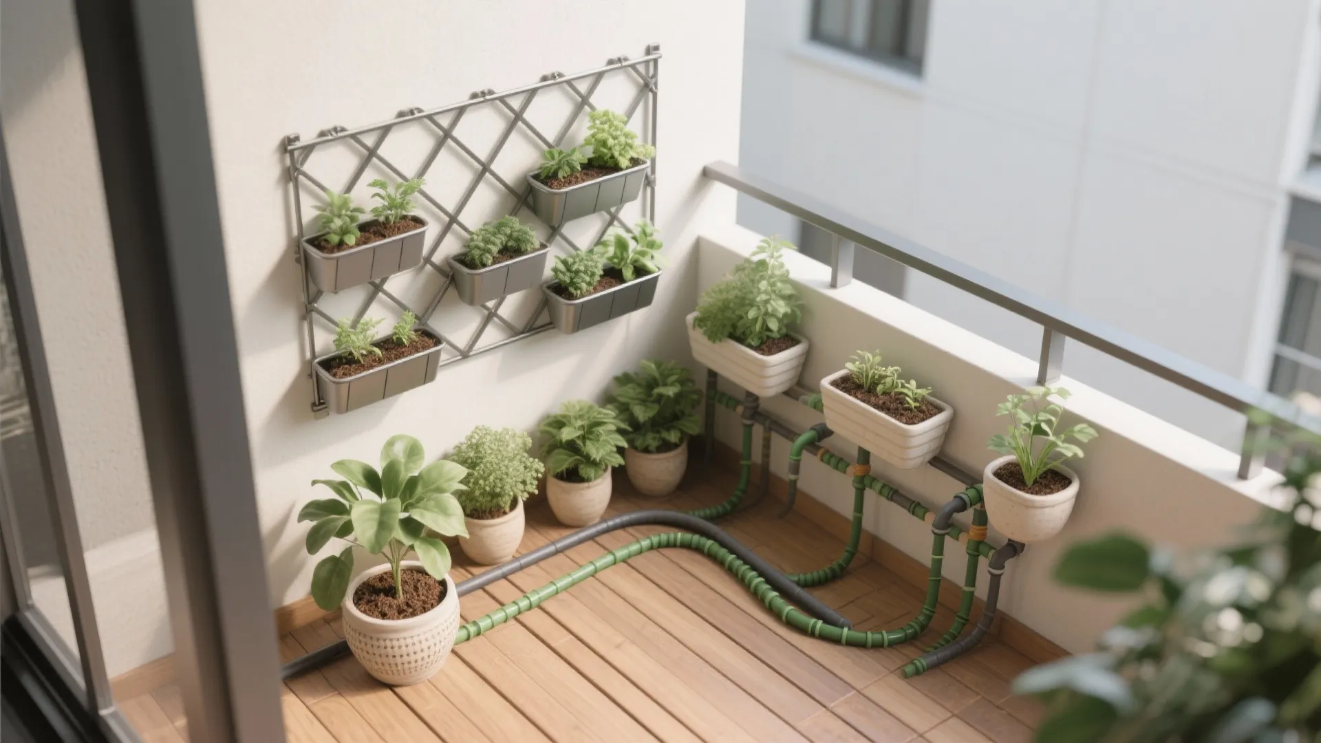 Vertical greenery for tiny balconies