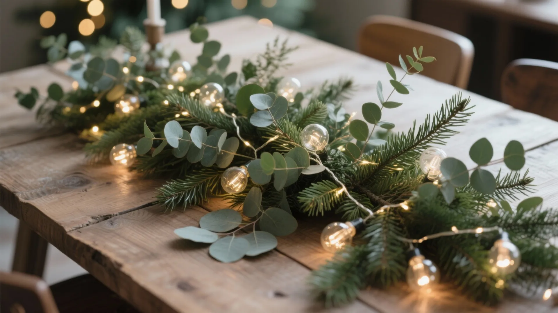 Tip 1: Layered Greenery with Twinkle Lights