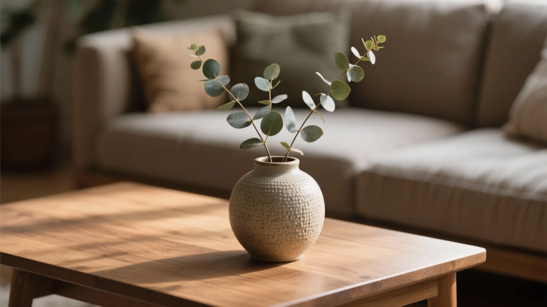 2. Fresh Greenery in a Textured Vase