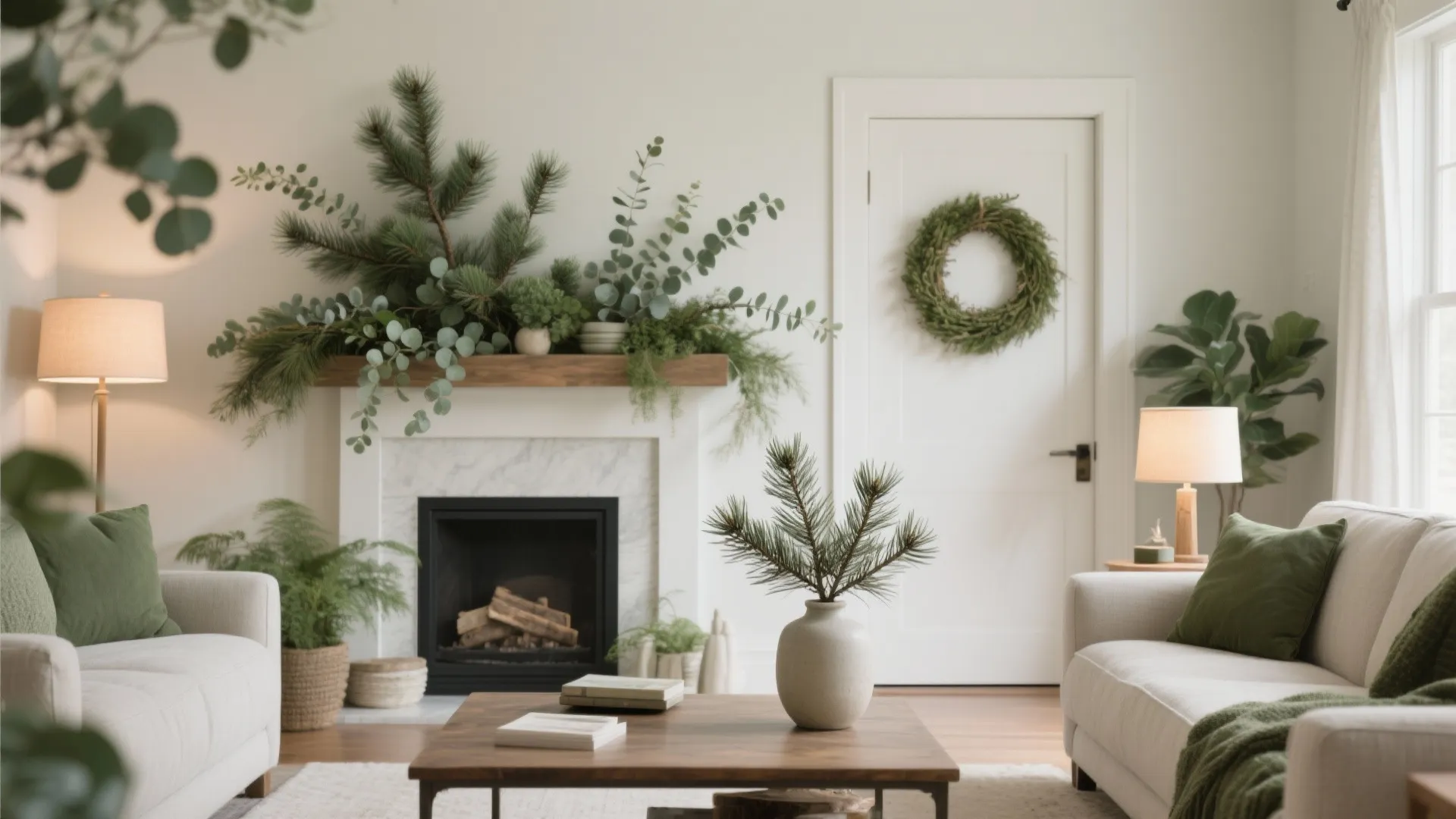 4) Greenery Zones, Not Garland Everywhere