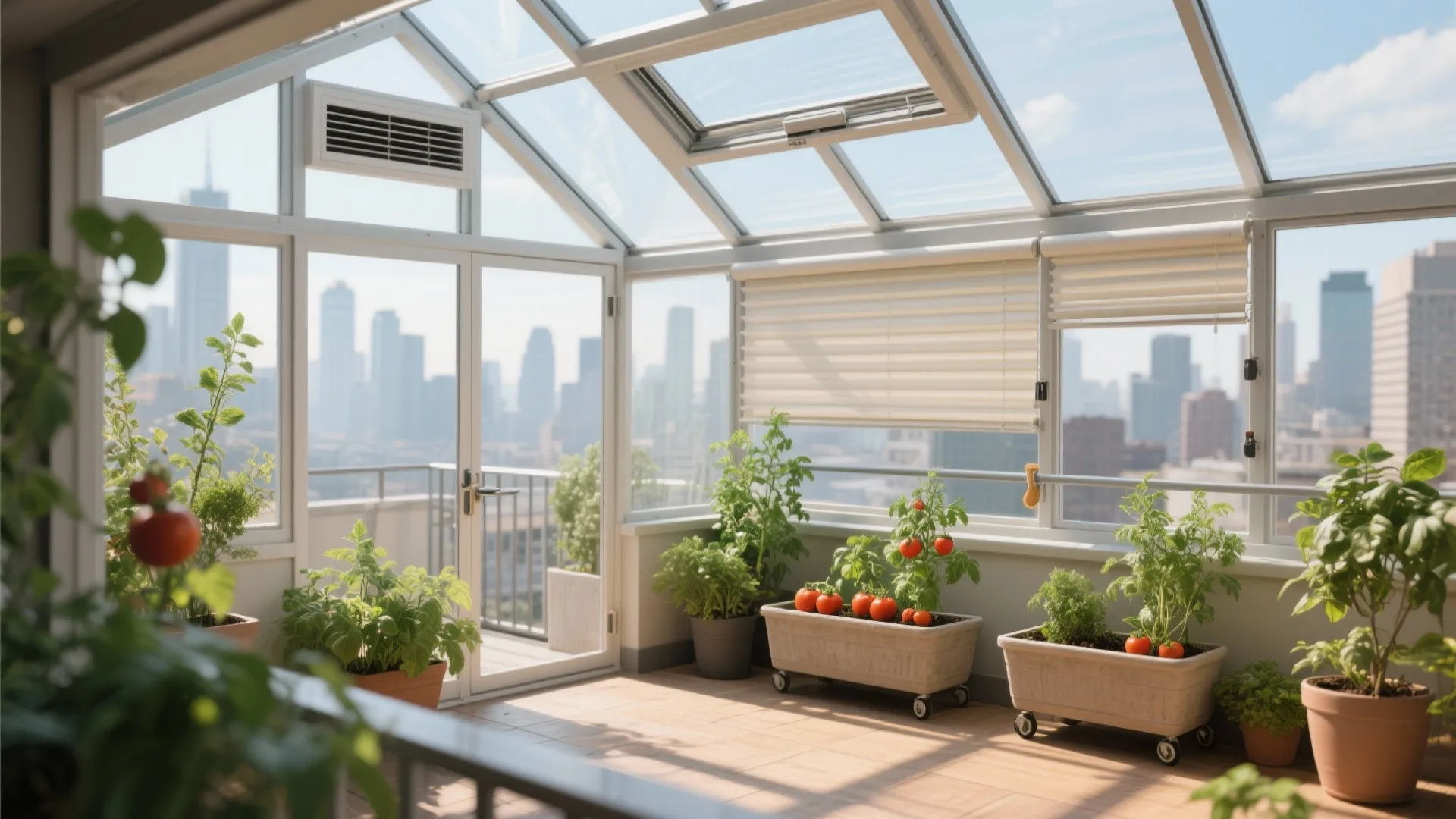 Greenhouse-Style Balcony with Venting