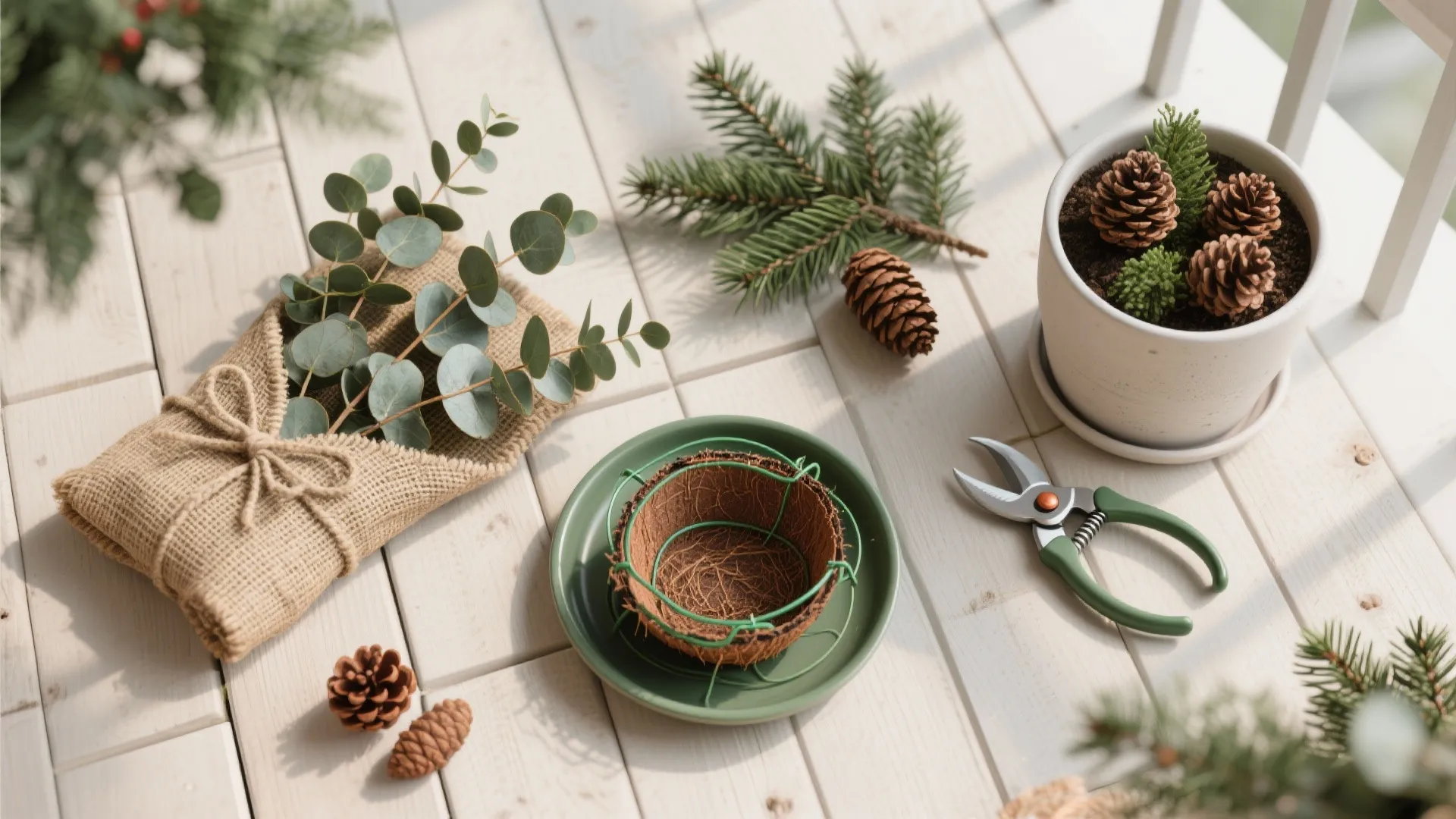 Evergreens, Eucalyptus, and Natural Textures