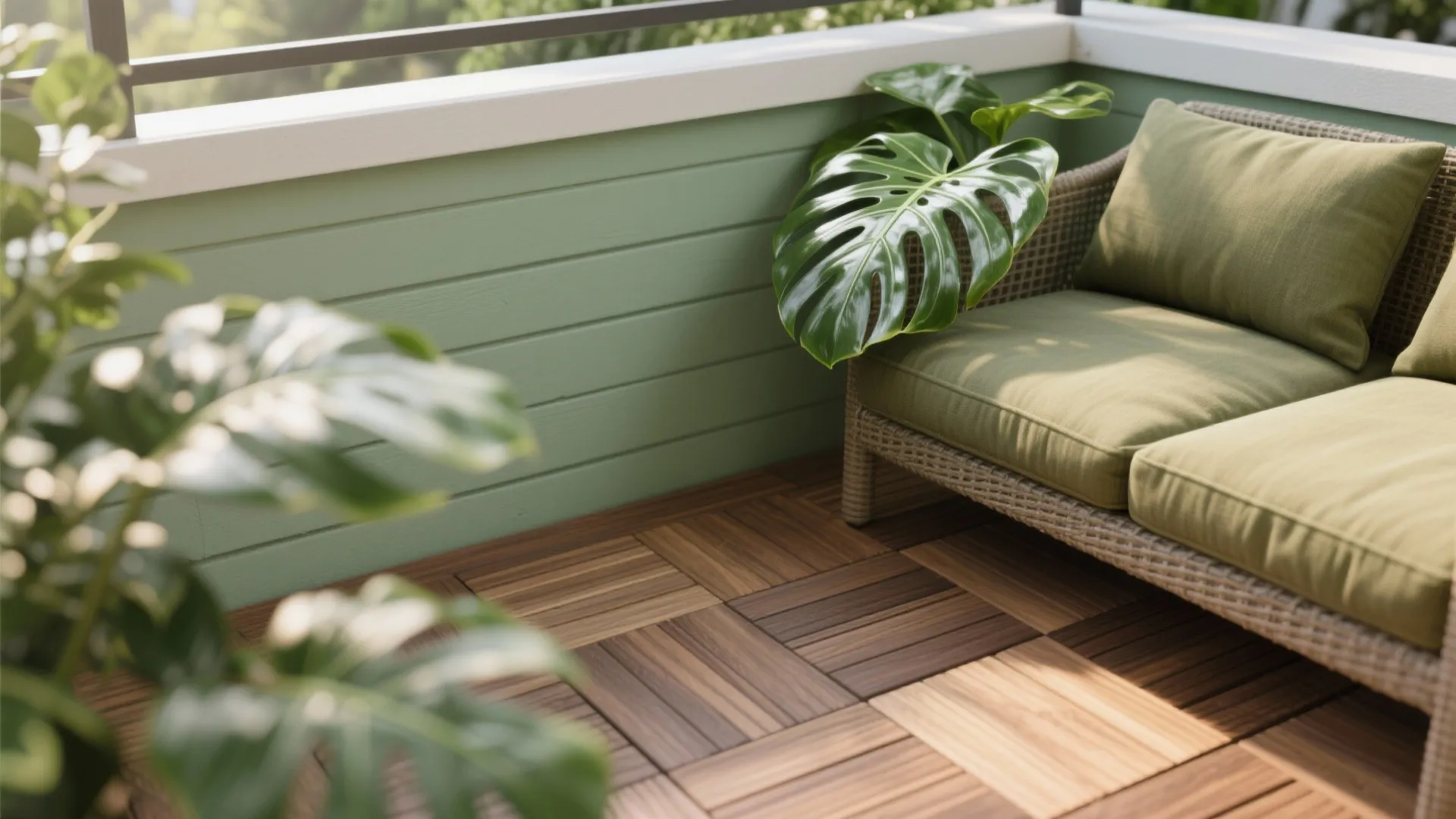 Nature Greens + Earth Tones with Timber Texture