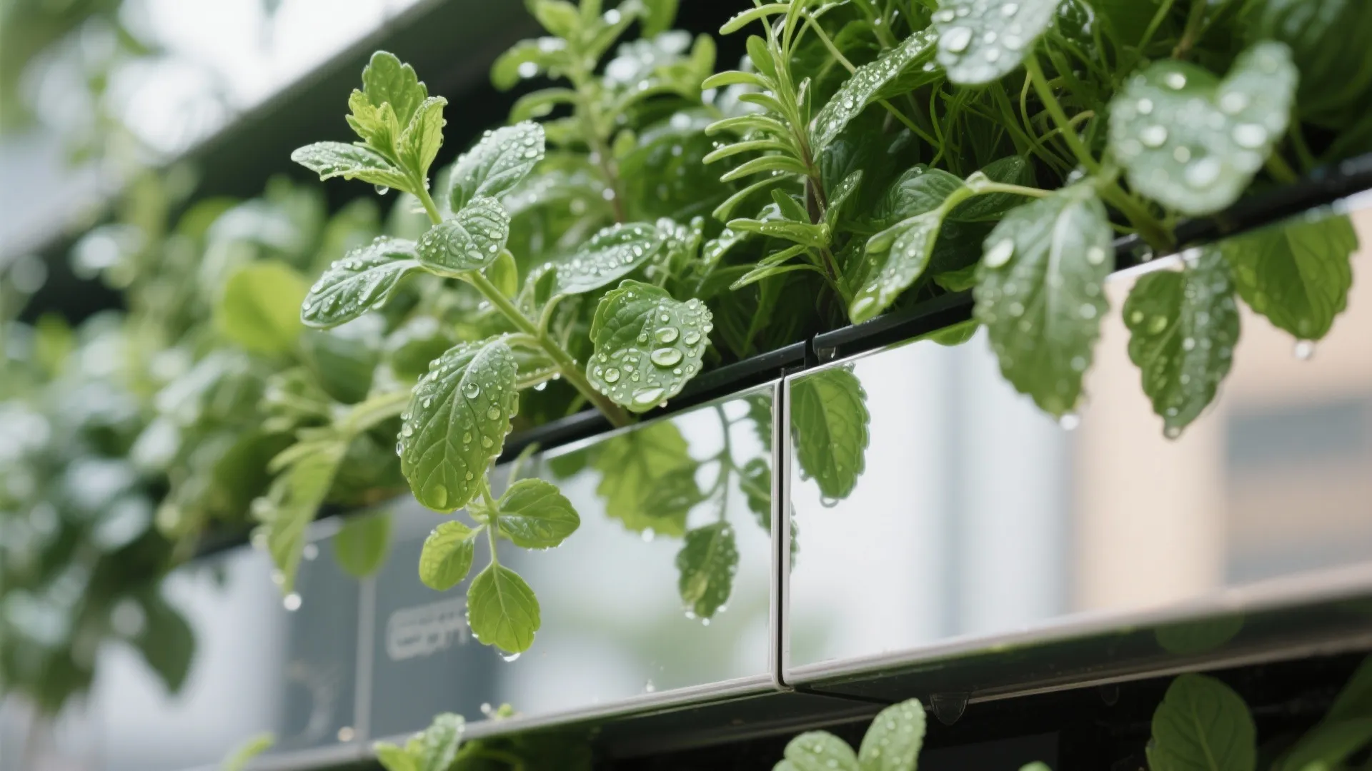 2) Vertical green wall + mirror trick for depth-rich photography