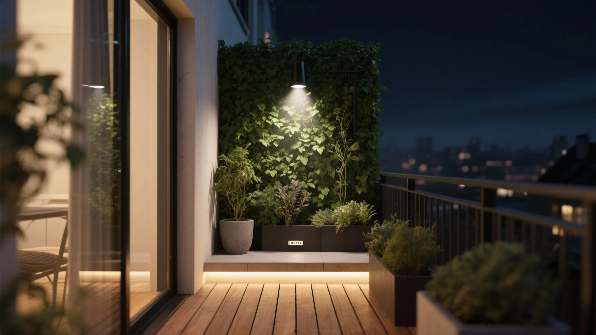 Green wall uplights and discreet floor washers