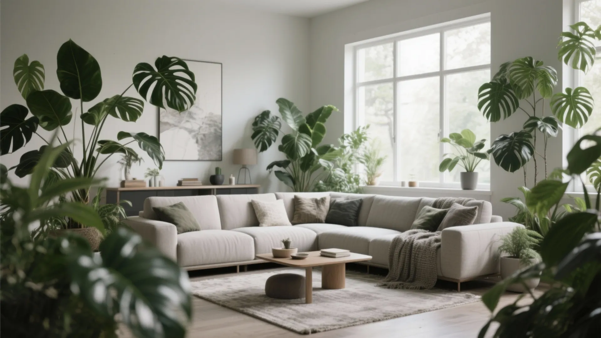 7. Greige with Botanical Greens