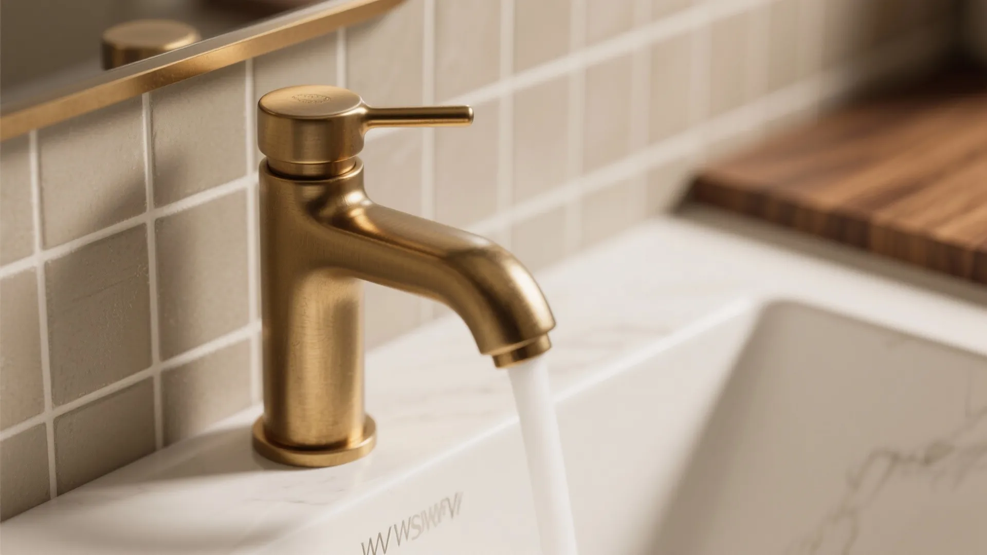 Warm Greige + Brass and Wood Accents