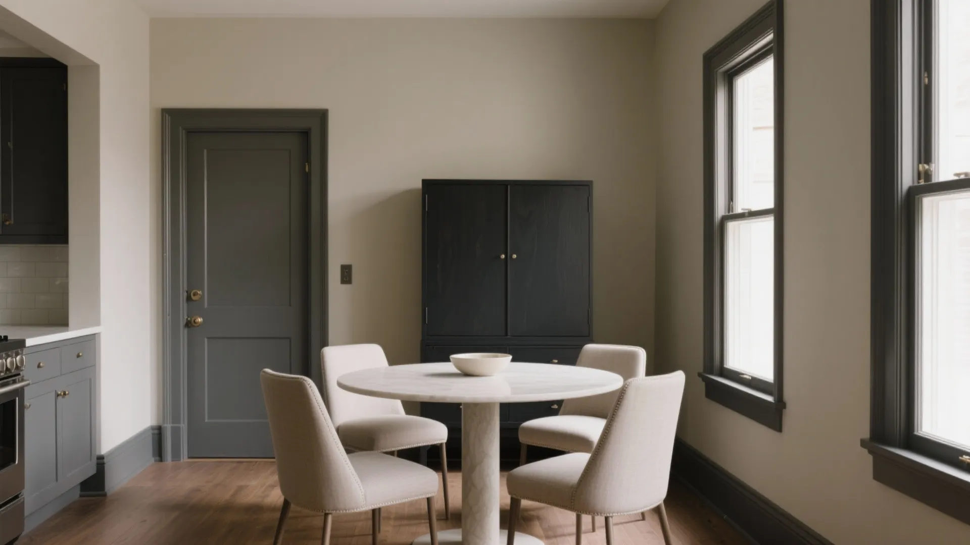 Greige Layers with Charcoal Trim