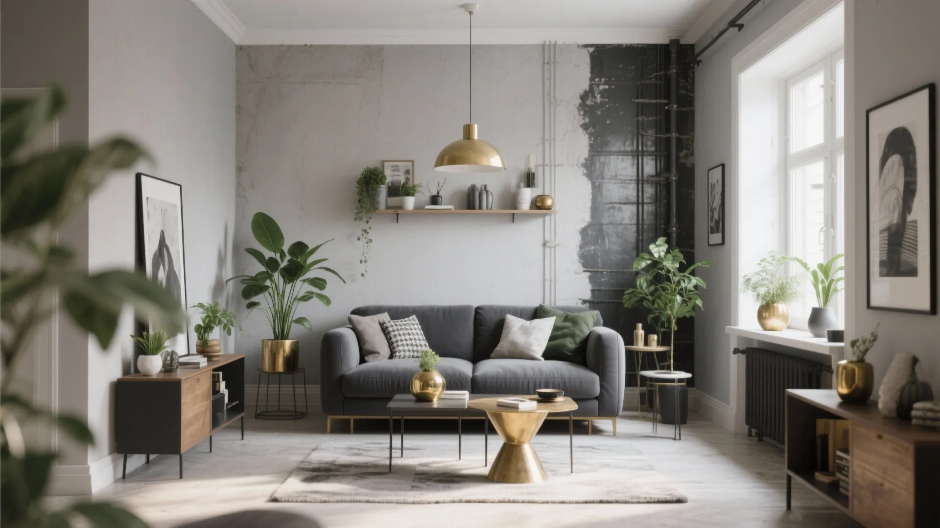 7. Greige and Charcoal Pairing