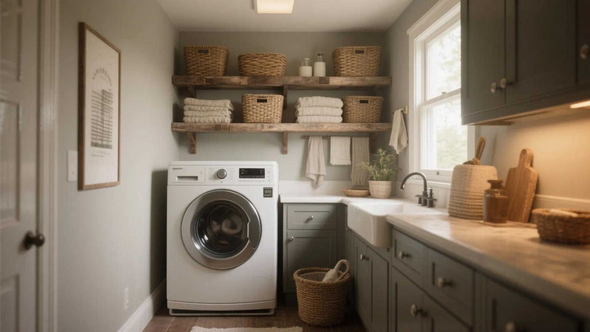 2. Greige Grounding the Rustic Details