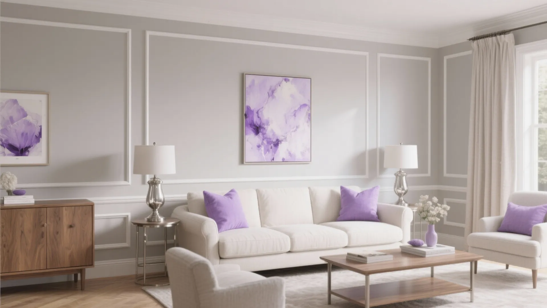 Neutral Grounding with Greige, White, and Subtle Metallics