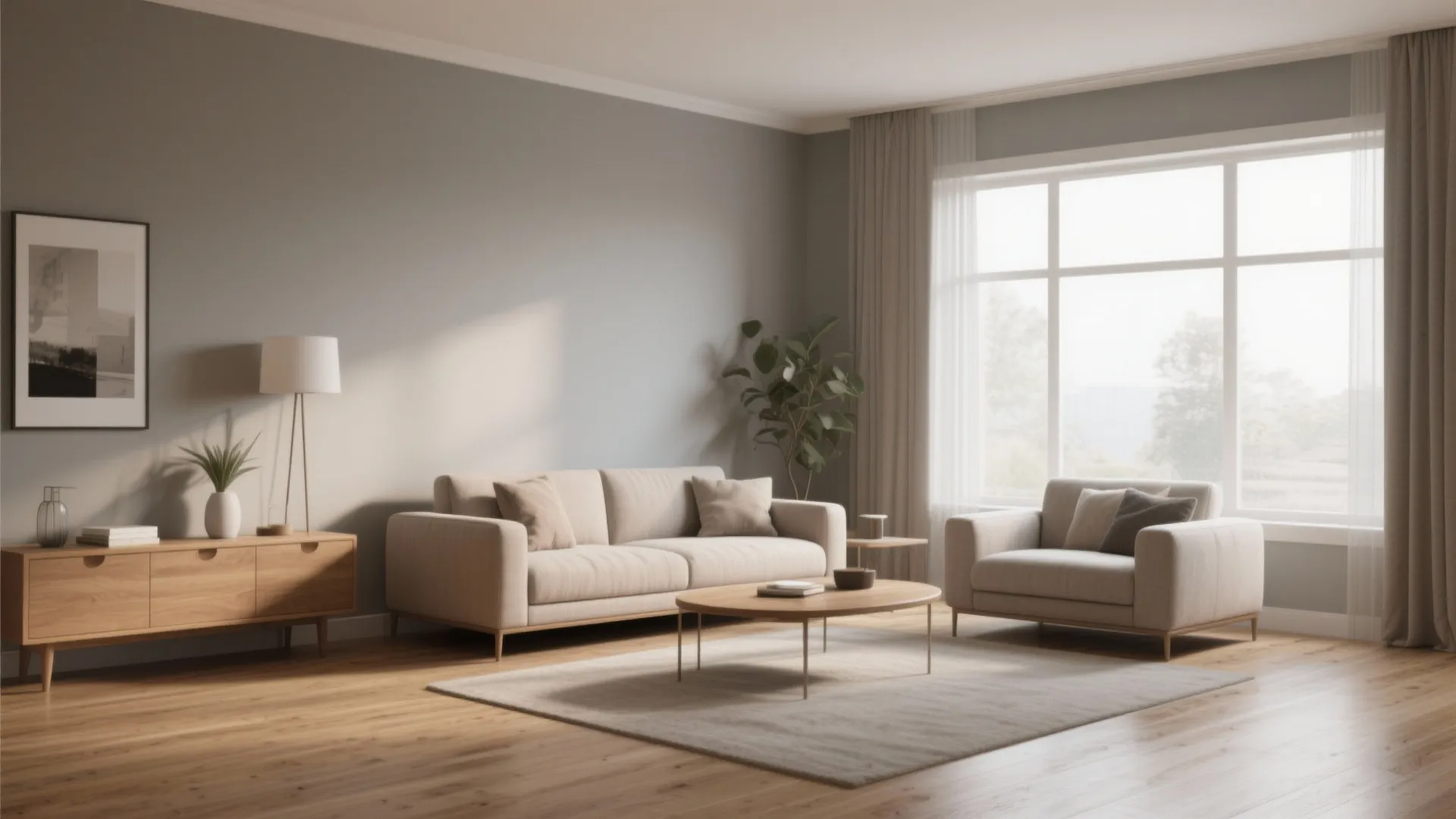 2. Greige Walls for Subtle Warmth