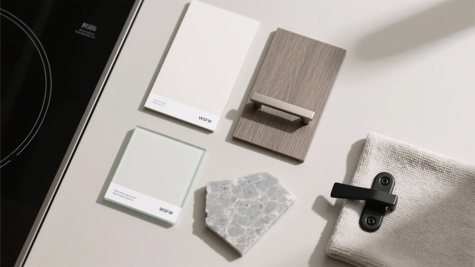 Minimalist kitchen storage with a soft palette