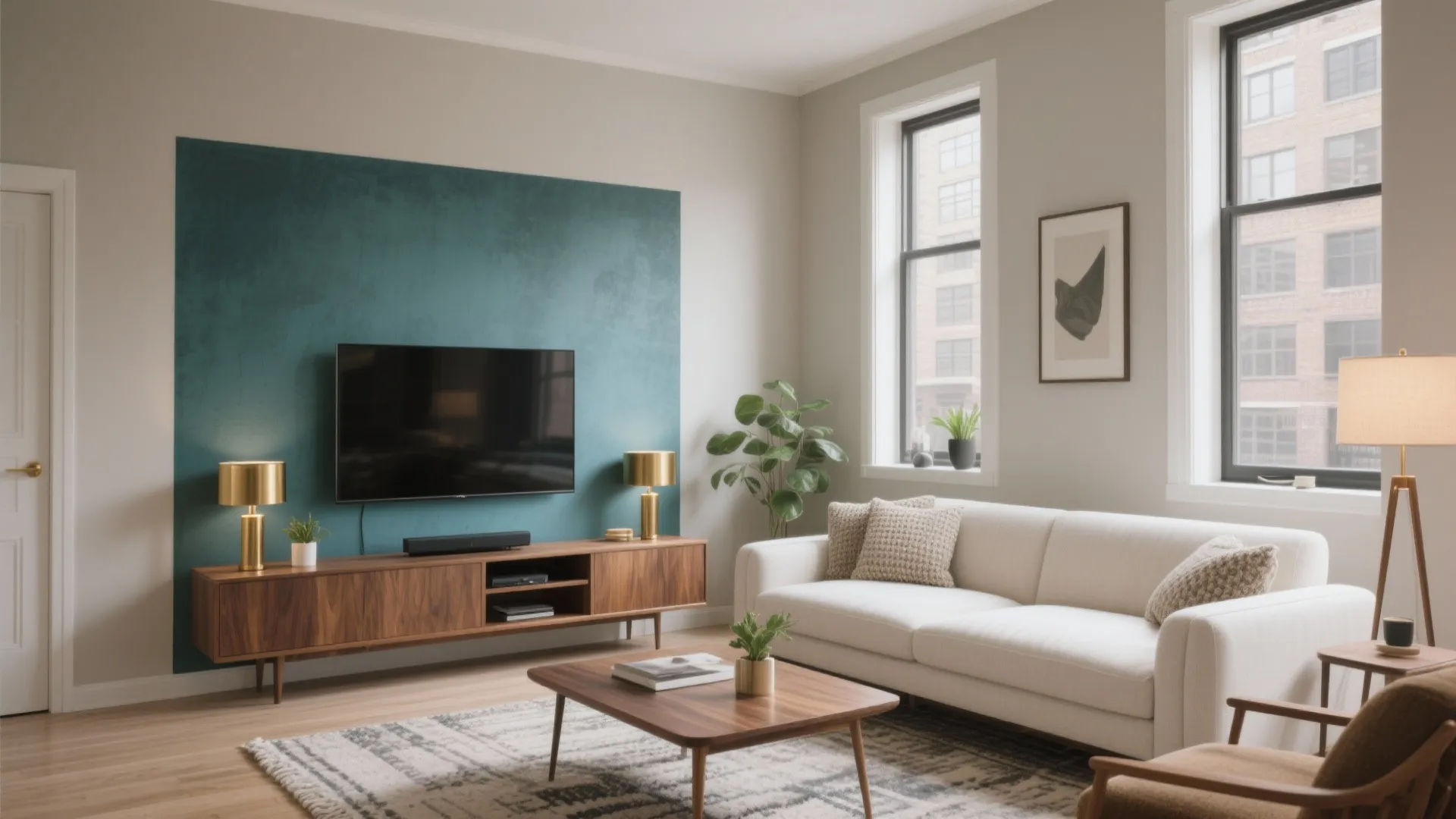 Calm Greige + Teal Accent (Royale Matt)