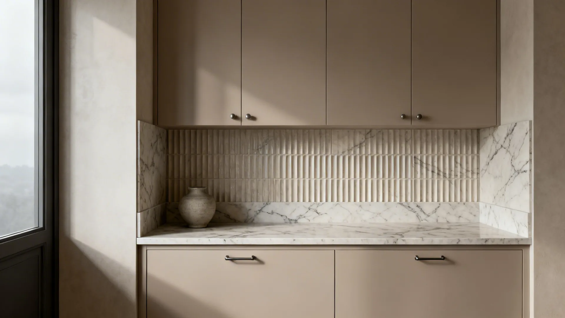 Soft Greige + Textured Stone