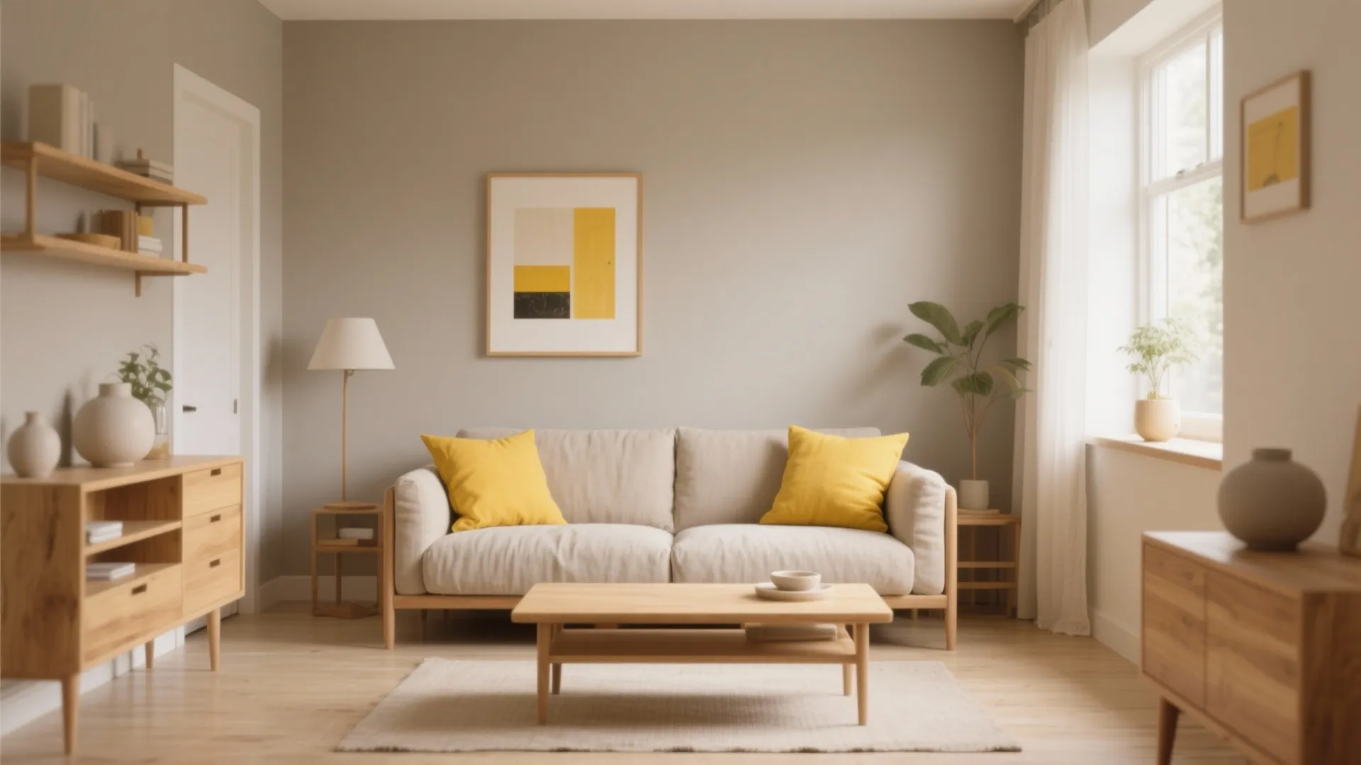 Sunny Yellow + Greige Minimalism