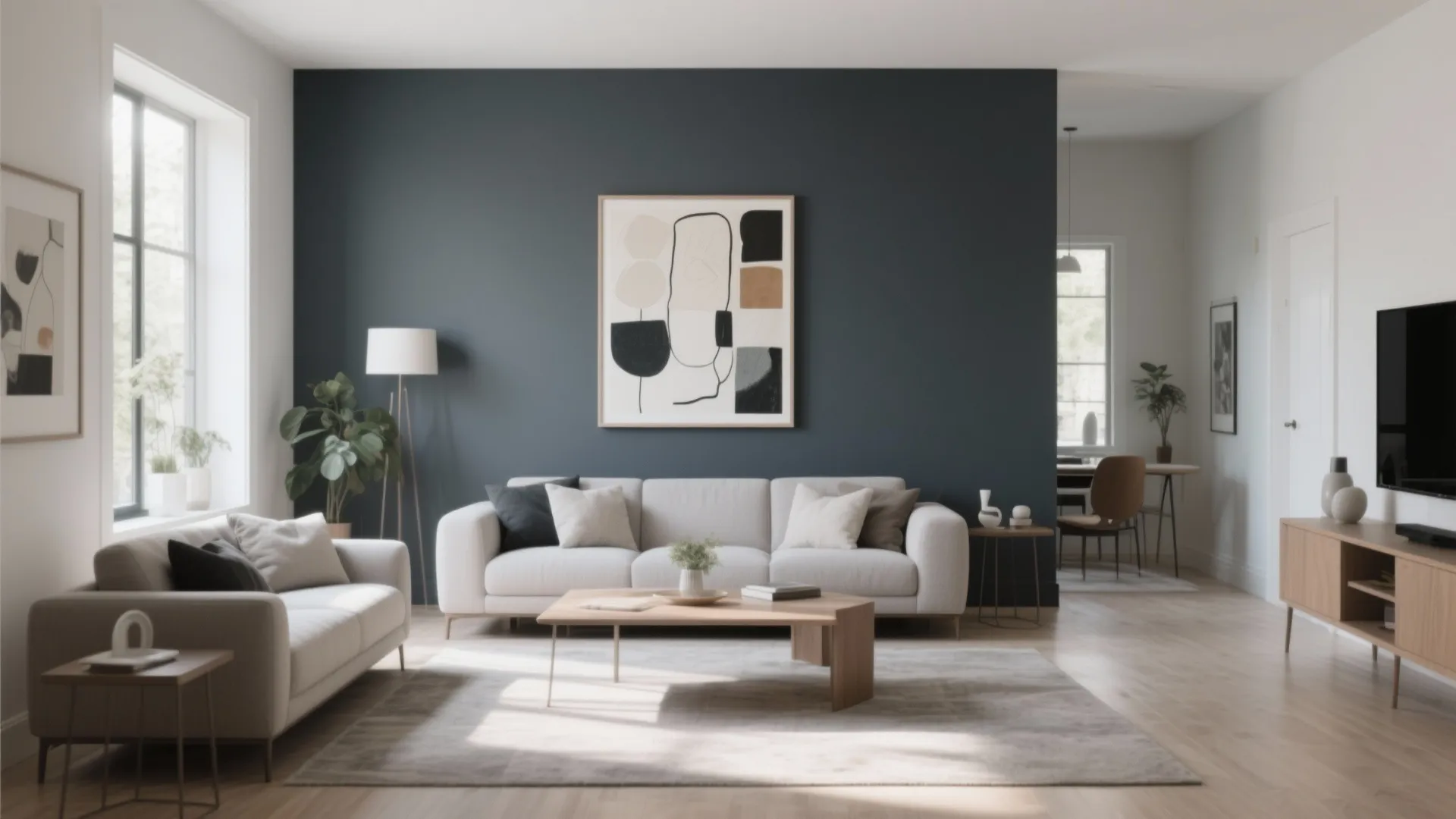 4. Statement Grey Accent Wall