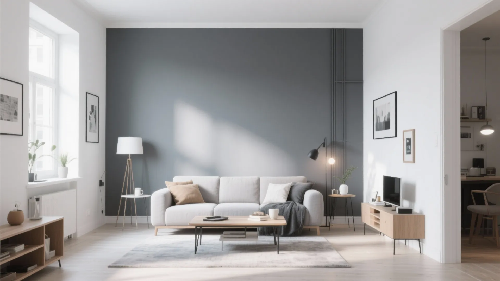 5. Statement Grey Accent Wall