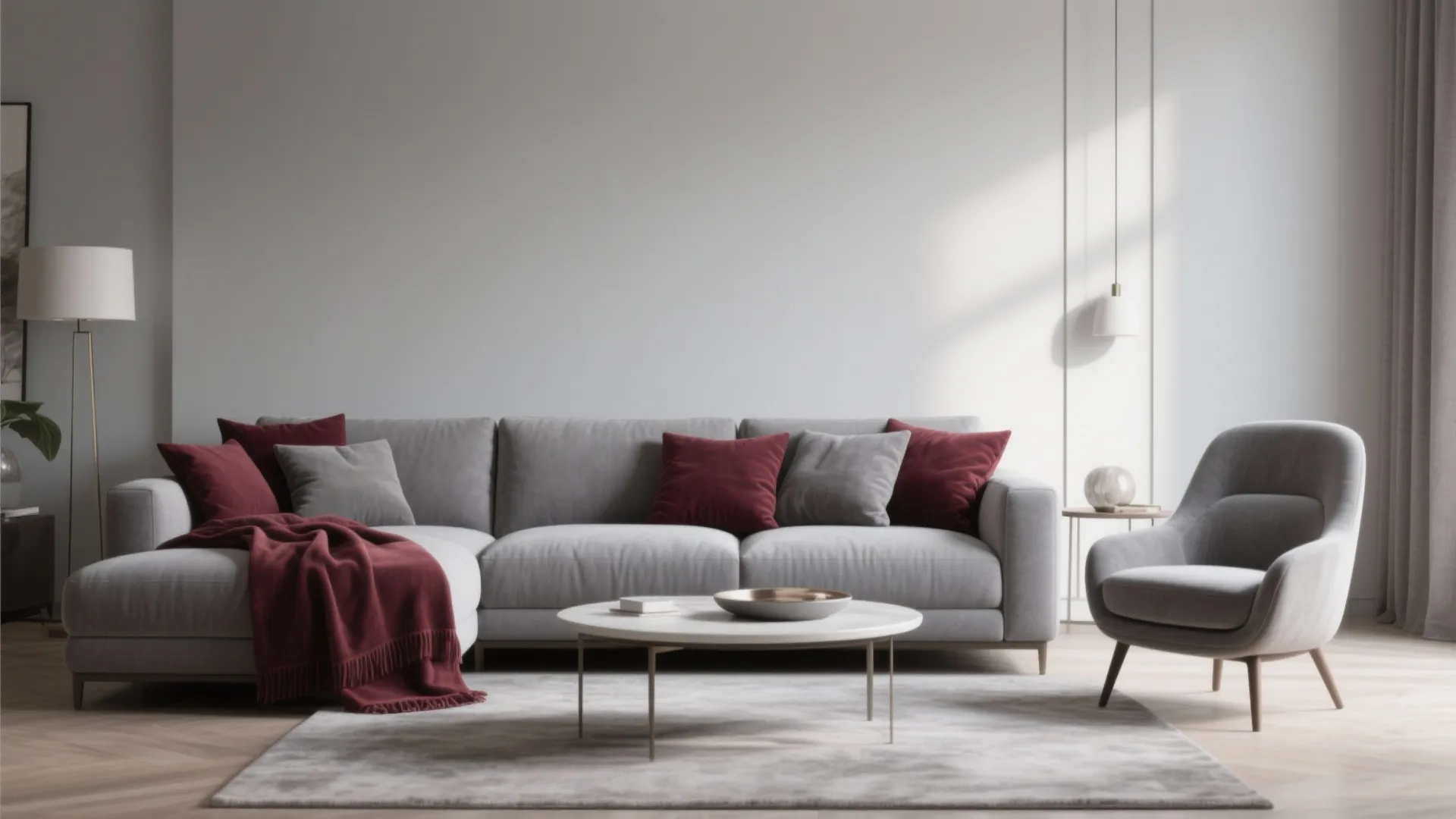 1. Grey Foundation with Burgundy Layers