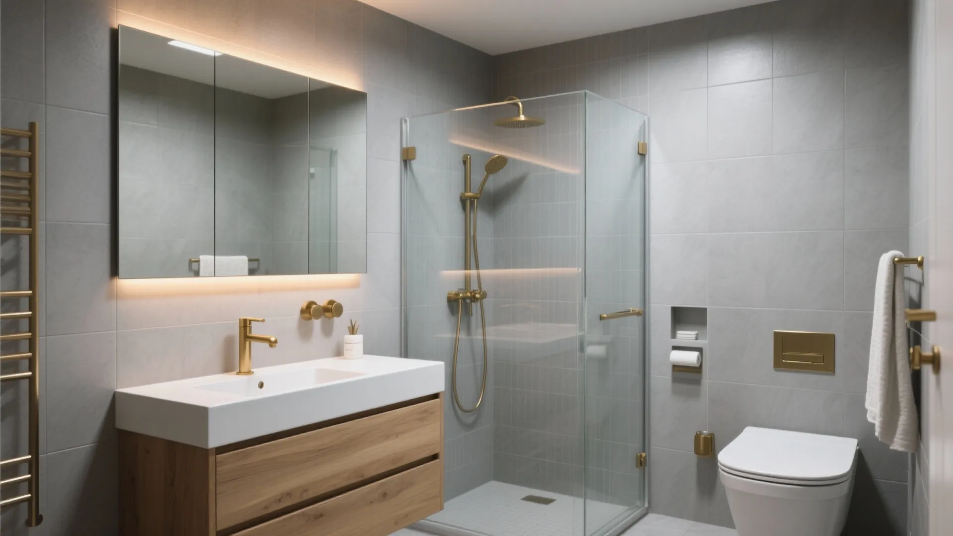 5 Ideas for Grey Bathroom Wall Tiles: How I use grey tiles to make small bathrooms feel bigger, calmer, and easier to live with