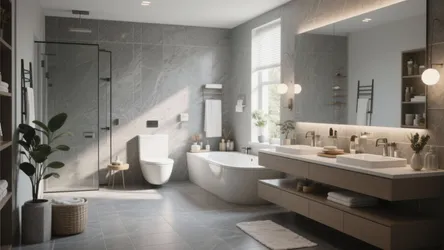10 Stylish Bathroom Ideas with Grey Floors