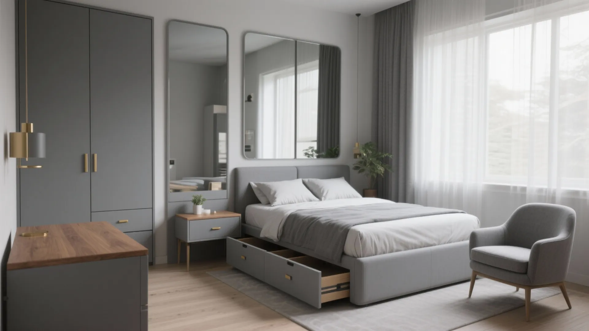 5 Grey Bedroom Furniture Ideas: Small-room friendly grey bedroom furniture ideas from a pro designer