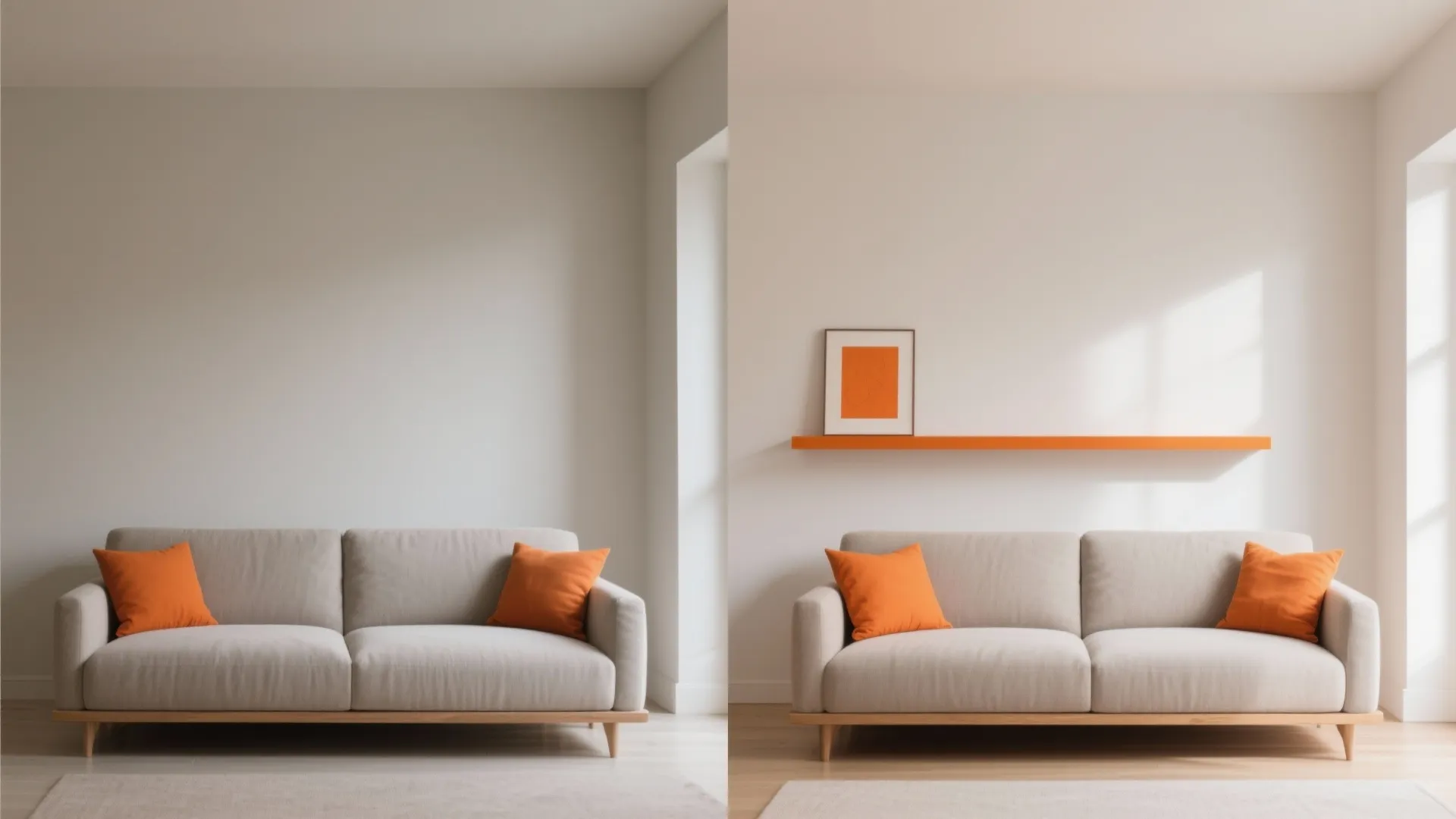 Grey and Orange Minimalist