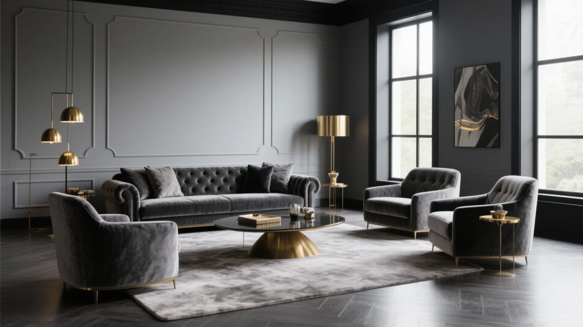 Elegant Grey Black and Gold Living Room Ideas: Transform Your Space with Sophisticated Color Schemes